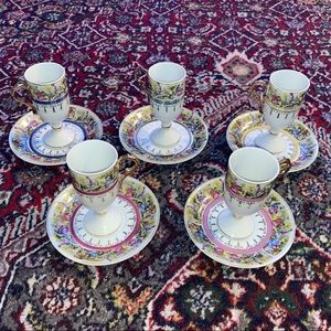 Austrian Courting Couple Teacup and Saucer Set